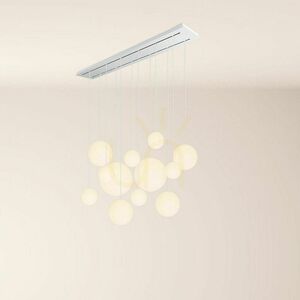 Lustră s.luce Orb fumuriu 12 becuri E27 sticlă metal 160 cm small 14
