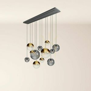 Lustră s.luce Orb aurie 12 becuri E27 sticlă metal, diametru 20/30/40 cm small 12