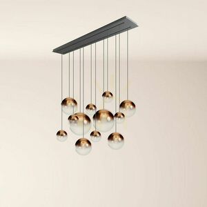 Lustră s.luce Orb aurie 12 becuri E27 sticlă metal, diametru 20/30/40 cm small 9