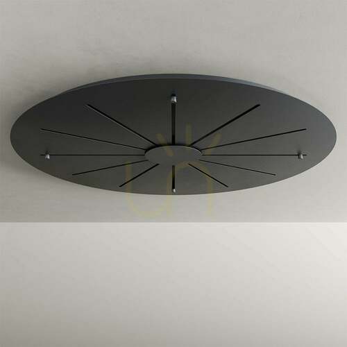 Verifica Baldachin modular rotund negru s.luce Modular metal 120 cm