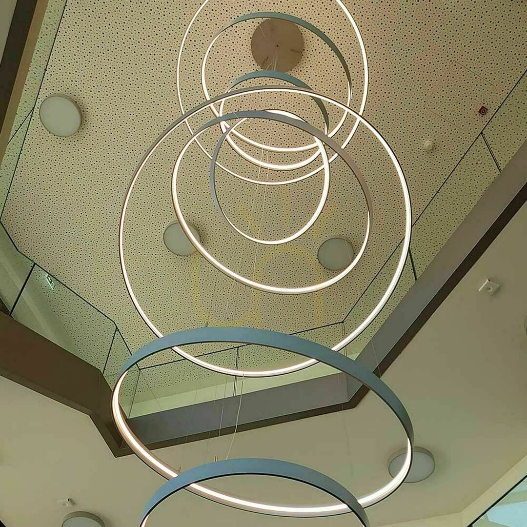 Afişa Lustră suspendată LED s.luce Ring aurie Ø100 cm dimabilă 4000K Lustră suspendată LED s.luce Ring aurie Ø100 cm dimabilă 4000K