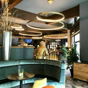Lustră suspendată LED s.luce Ring aurie Ø100 cm dimabilă 4000K 7 Lustră suspendată LED s.luce Ring aurie Ø100 cm dimabilă 4000K small 7