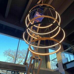Lustră LED suspendată s.luce Ring neagră Ø180 cm 4000K reglabilă 9 Lustră LED suspendată s.luce Ring neagră Ø180 cm 4000K reglabilă small 9