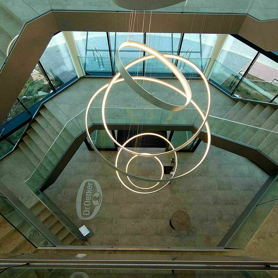 previzualizare Lustră suspendată s.luce Ring LED neagră Ø150 cm dimabilă, metal modernă Lustră suspendată s.luce Ring LED neagră Ø150 cm dimabilă, metal modernă