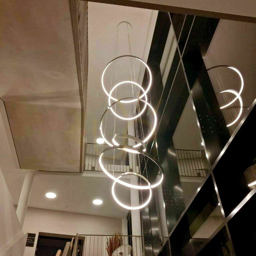 Spectacol Lustră suspendată s.luce Ring LED neagră Ø150 cm dimabilă, metal modernă Lustră suspendată s.luce Ring LED neagră Ø150 cm dimabilă, metal modernă