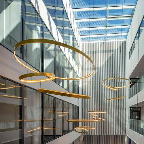 Verifica Lustră suspendată LED s.luce Ring neagră Ø80 cm dimabilă