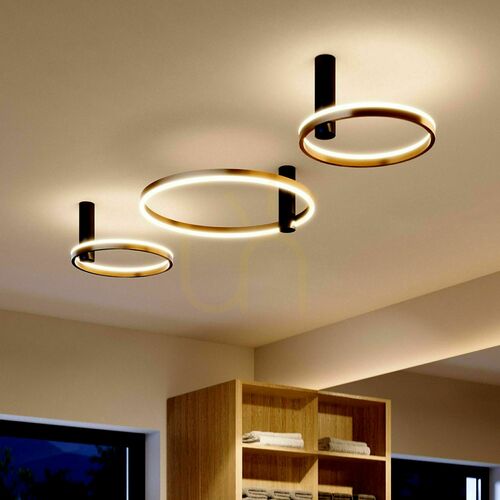 Verifica Plafonieră LED s.luce Ring Air neagră Ø60 cm, dimabilă, 3000K