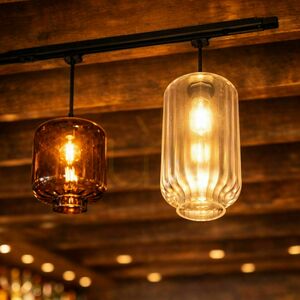 Lampă suspendată s.luce Velo, sticlă maro, Ø 25 cm, E27 small 9