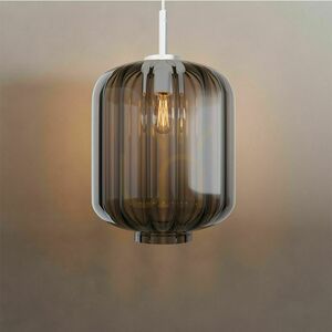 Lampă suspendată s.luce Velo din sticlă maro Ø25 cm E27, modernă small 6