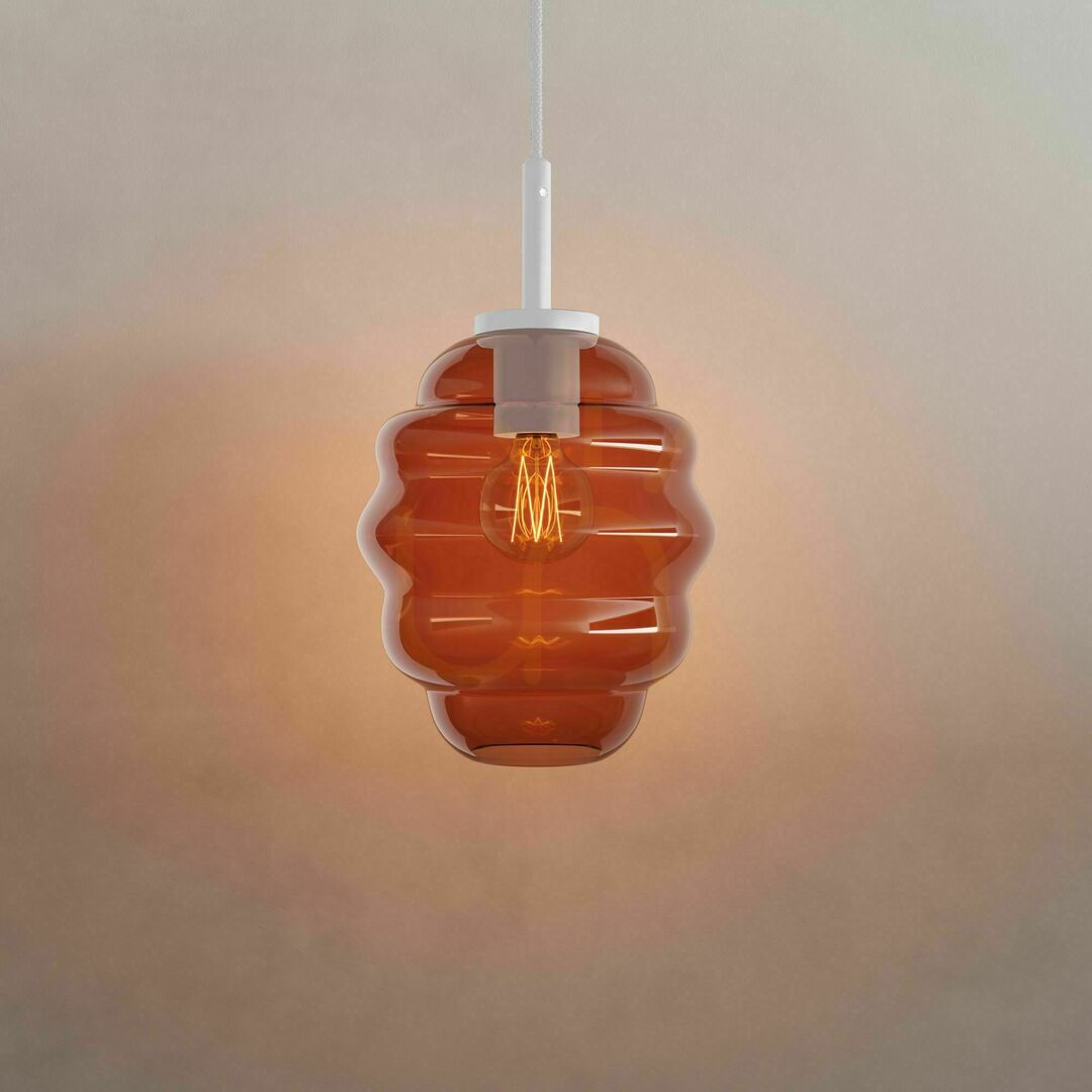 previzualizare Lustră suspendată s.luce Echos din sticlă maro, 25 cm, E27, dimabilă Lustră suspendată s.luce Echos din sticlă maro, 25 cm, E27, dimabilă
