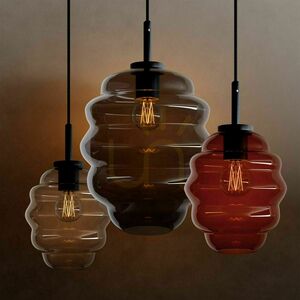 Lustră suspendată s.luce Echos din sticlă maro, 25 cm, E27, dimabilă 2 Lustră suspendată s.luce Echos din sticlă maro, 25 cm, E27, dimabilă small 2
