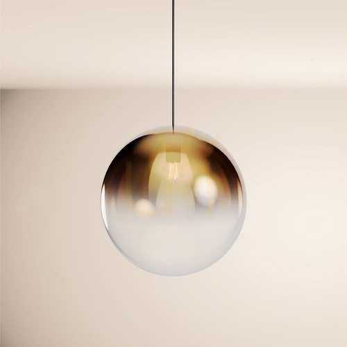 Verifica Lustra s.luce Orb aurie din sticlă, 40 cm, modernă, E27