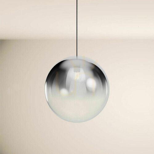 Verifica Lampă suspendată s.luce Orb, sferă de sticlă maro 30 cm, suspensie 5 m, E27