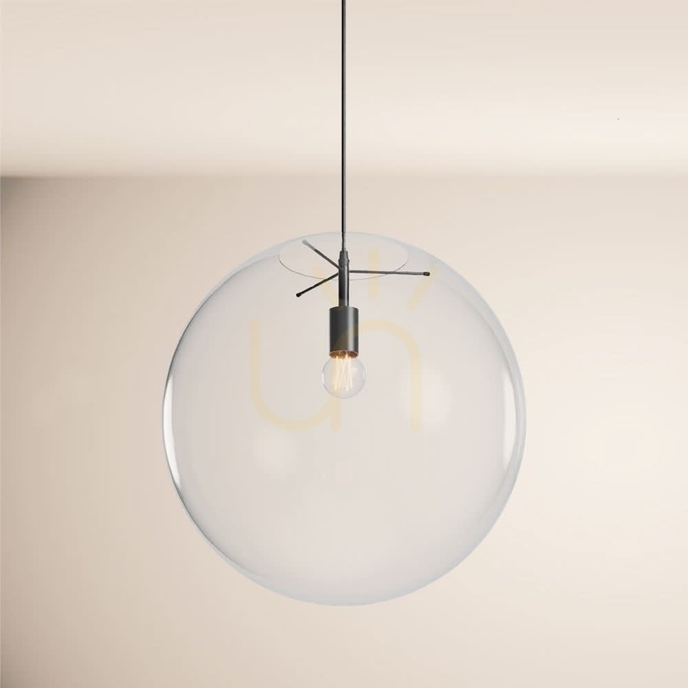 Verifica Lustră s.luce Orb sticlă transparentă 50 cm E27 dimabilă Lustră s.luce Orb sticlă transparentă 50 cm E27 dimabilă