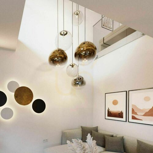 Verifica Lampă suspendată s.luce Orb Glass Sphere cupru 40 cm, sticlă, modernă