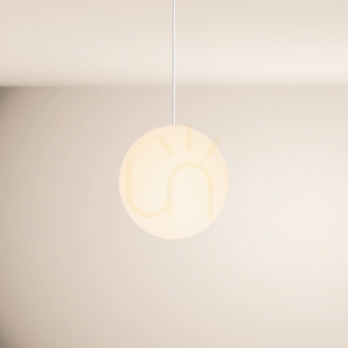 Verifica Lustră suspendată s.luce Orb Glass Ball albă 30 cm sticlă modernă E27 dimmabilă