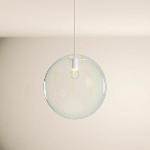 Verifica Lampă suspendată s.luce Orb maro din sticlă și metal, 30 cm, E27, dimabilă