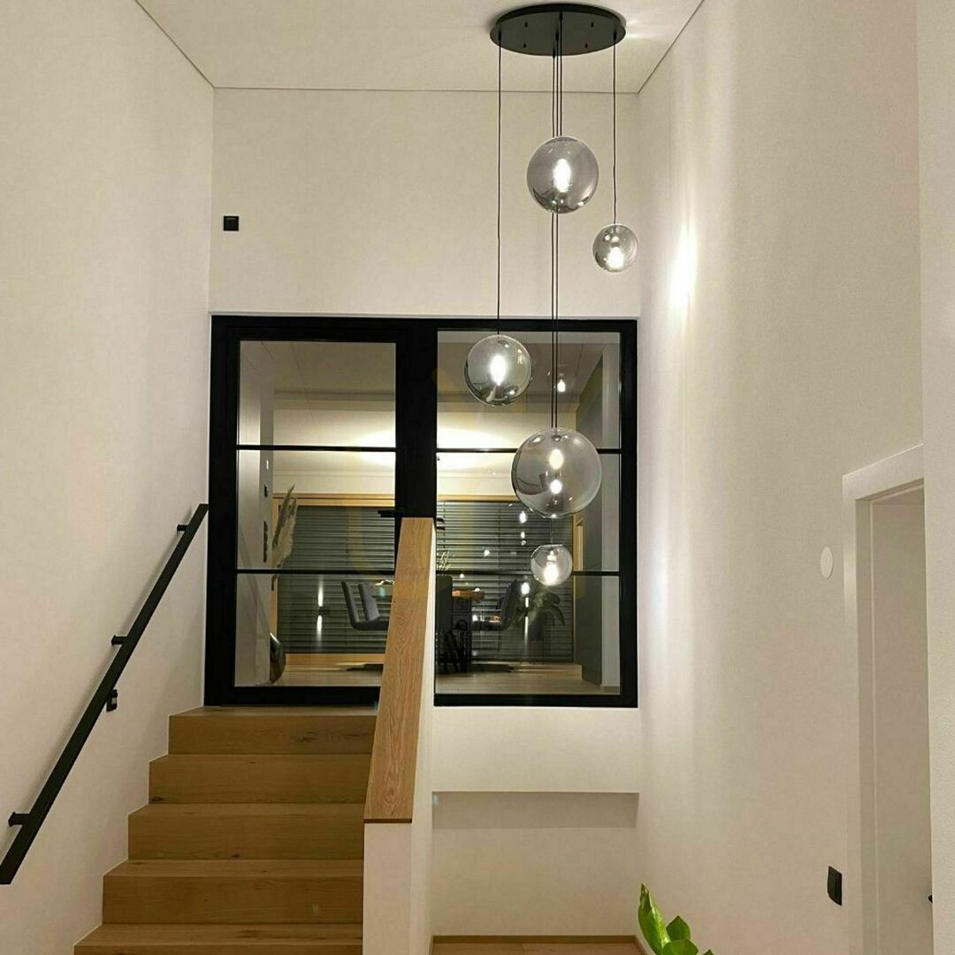 previzualizare Lampă suspendată s.luce Orb maro sticlă rotundă 40 cm E27 dimabilă Lampă suspendată s.luce Orb maro sticlă rotundă 40 cm E27 dimabilă
