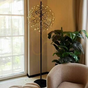 Lampă de podea LED s.luce Atom aurie metalică rotundă 50 cm dimmer tactil small 5
