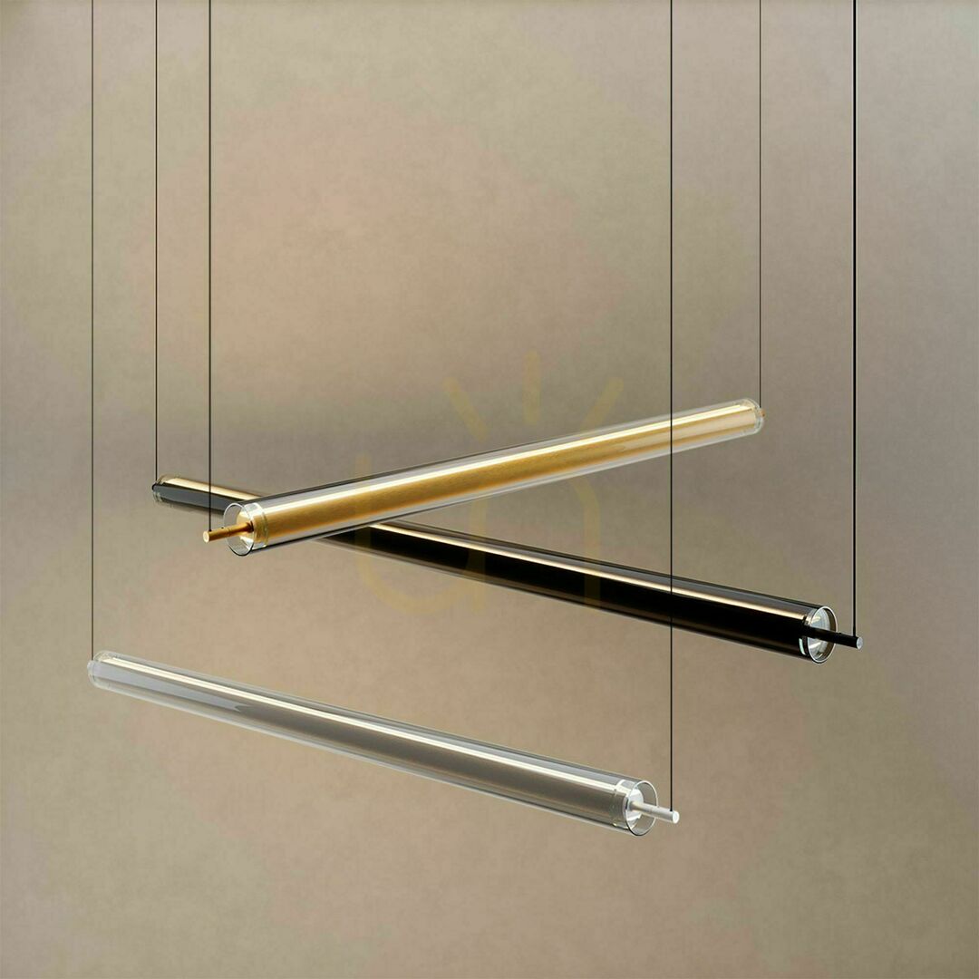Afişa Lampă suspendată LED s.luce Ranya neagră, sticlă, dimabilă, 36W, 130 cm Lampă suspendată LED s.luce Ranya neagră, sticlă, dimabilă, 36W, 130 cm