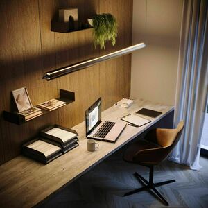 Lampă suspendată LED s.luce Ranya argintie sticlă 130 cm, dimabilă, telecomandă small 2