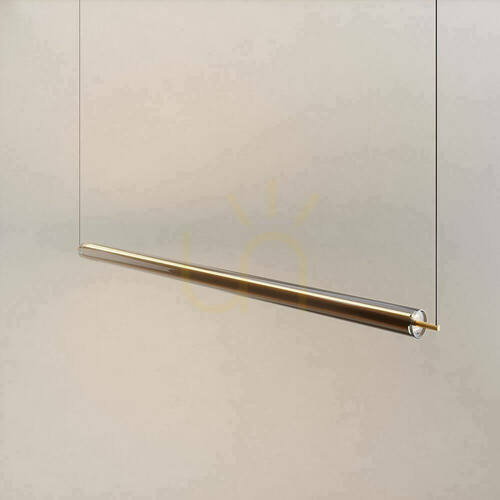 Verifica Lampă suspendată LED s.luce Ranya 190243, aurie, sticlă fumurie, 160 cm, cu telecomandă
