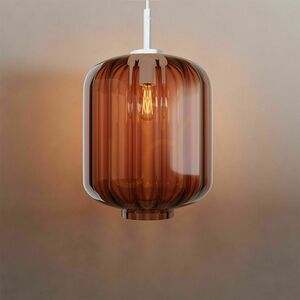 Lampă suspendată s.luce Velo, sticlă transparentă Ø 18 cm, E27, suspensie albă 500 cm small 13