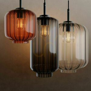 Lampă suspendată s.luce Velo, sticlă transparentă Ø 18 cm, E27, suspensie albă 500 cm small 5