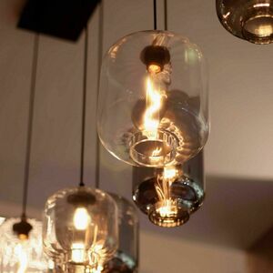 Lustră suspendată s.luce Velo fumuriu sticlă, Ø20 cm, E27, dimmabilă small 6