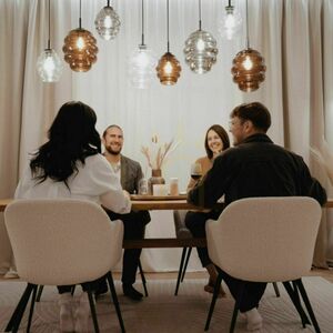 Lampă suspendată s.luce Echos maro sticlă 18 cm E27 dimmabilă small 1