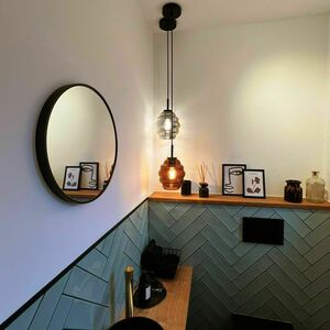 Lampă suspendată s.luce Echos maro sticlă 18 cm E27 dimmabilă small 6