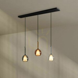 Lustră suspendată s.luce Belluna 3 becuri E14 sticlă multicoloră 120 cm small 4