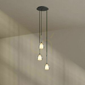 Lustră s.luce Belluna maro 3 becuri E27 Ø40 cm sticlă metal minimalistă small 10