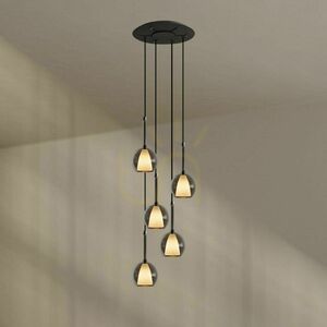 Lustră s.luce Belluna maro 5 becuri E14/E27 Ø60 cm mode minimaliste small 3