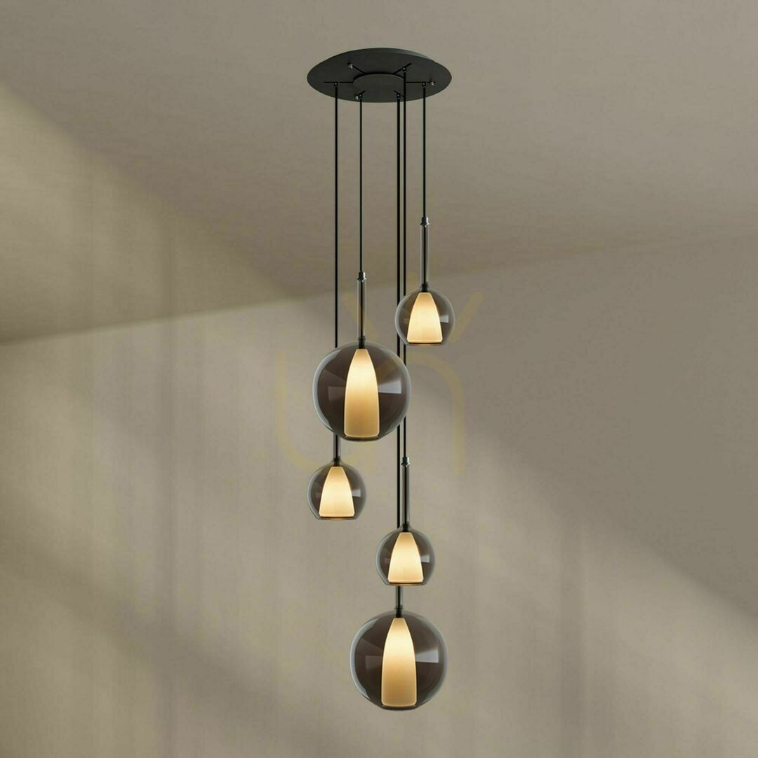 Afişa Lustră s.luce Belluna 5 becuri E14 sticlă transparentă Ø60 cm modernă Lustră s.luce Belluna 5 becuri E14 sticlă transparentă Ø60 cm modernă