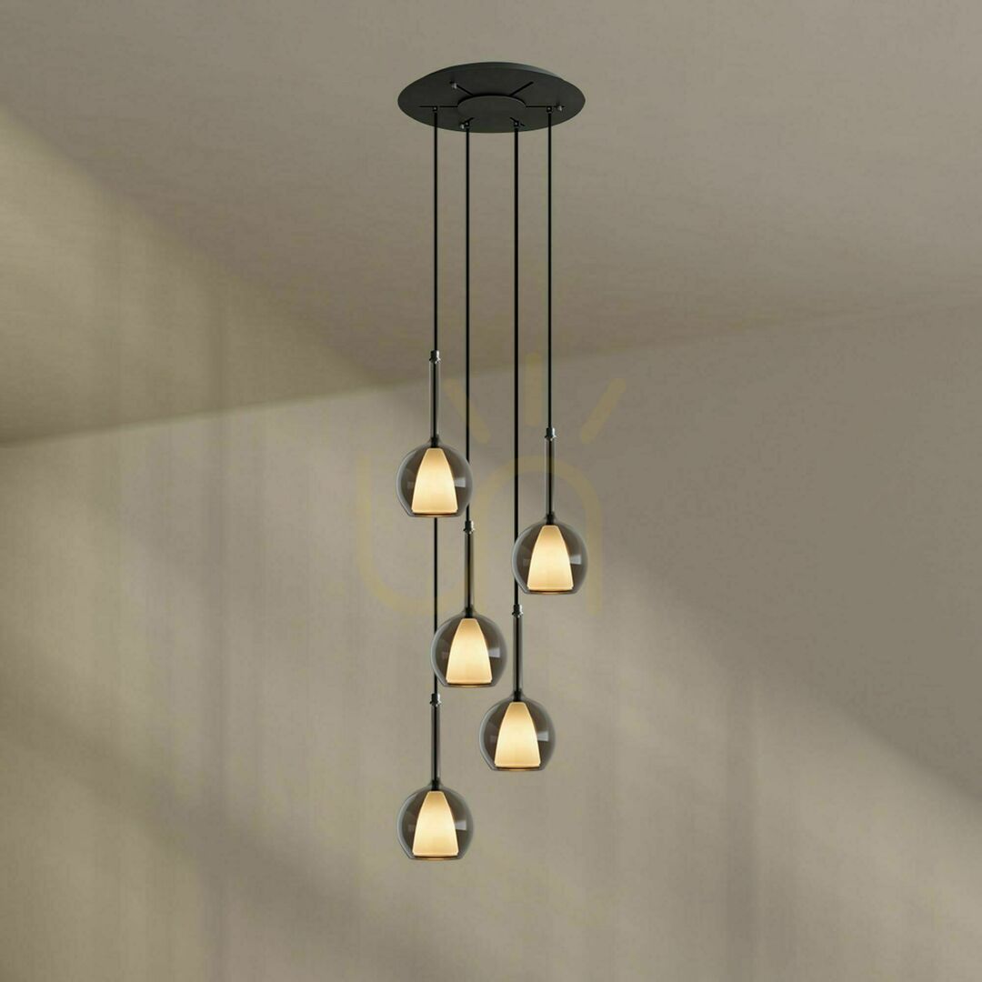 Afişa Lustră s.luce Belluna 5 becuri E14 sticlă transparentă Ø60 cm modernă Lustră s.luce Belluna 5 becuri E14 sticlă transparentă Ø60 cm modernă