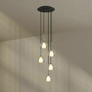 Lustră s.luce Belluna 5 becuri E14 sticlă transparentă Ø60 cm modernă 4 Lustră s.luce Belluna 5 becuri E14 sticlă transparentă Ø60 cm modernă small 4