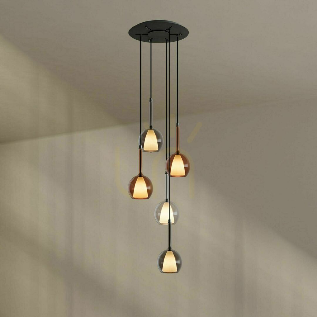Verifica Lustră s.luce Belluna 5 becuri E14 sticlă transparentă Ø60 cm modernă Lustră s.luce Belluna 5 becuri E14 sticlă transparentă Ø60 cm modernă