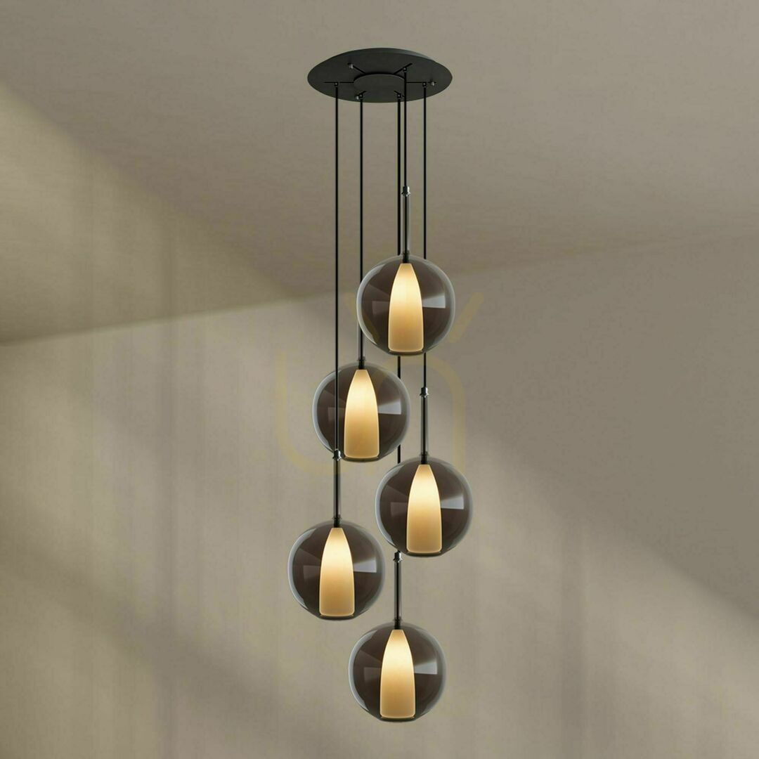 Afişa Lustră s.luce Belluna 5 becuri E14 sticlă transparentă Ø60 cm modernă Lustră s.luce Belluna 5 becuri E14 sticlă transparentă Ø60 cm modernă