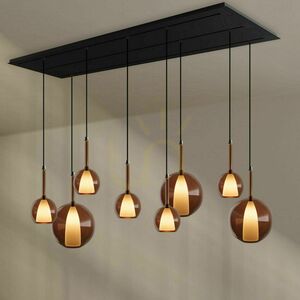 Lustră suspendată s.luce Belluna maro 8 becuri E27 Ø24 cm 1 Lustră suspendată s.luce Belluna maro 8 becuri E27 Ø24 cm small 1