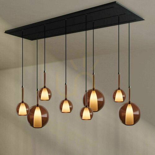 Verifica Lustră suspendată s.luce Belluna multicolor, 8 becuri, E27, 24 cm