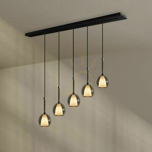 Lustă s.luce Belluna multicolor sticlă metal 5 becuri E14 14 cm modernă 1 Lustă s.luce Belluna multicolor sticlă metal 5 becuri E14 14 cm modernă small 1