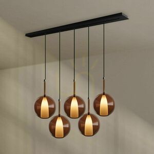 Lustă s.luce Belluna multicolor sticlă metal 5 becuri E14 14 cm modernă 4 Lustă s.luce Belluna multicolor sticlă metal 5 becuri E14 14 cm modernă small 4
