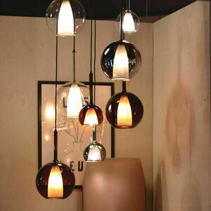 Lustă s.luce Belluna multicolor sticlă metal 5 becuri E14 14 cm modernă 9 Lustă s.luce Belluna multicolor sticlă metal 5 becuri E14 14 cm modernă small 9