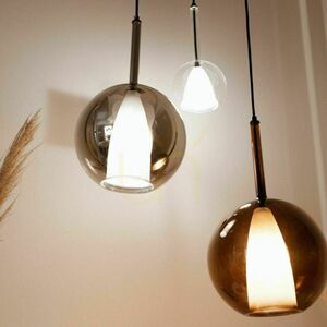 Lustră s.luce Belluna 3x E27 sticlă transparentă, rotundă, 24 cm, modernă small 11