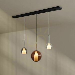 Corp suspendat s.luce Belluna 193964, 3×E27, sticlă fumurie Ø24 cm small 4