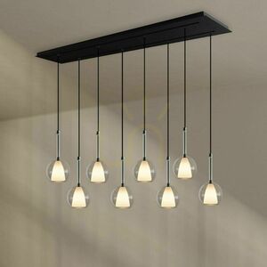 Lustră s.luce Belluna 8 becuri multicolor sticlă metal, dimabilă, 160 cm small 9