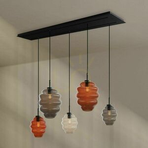Lustră s.luce Echos neagră, 5 becuri E27, sticlă și metal, modernă 7 Lustră s.luce Echos neagră, 5 becuri E27, sticlă și metal, modernă small 7