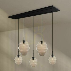 Lustră s.luce Echos 5xE27, sticlă transparentă, ovală, modernă, 160 cm 5 Lustră s.luce Echos 5xE27, sticlă transparentă, ovală, modernă, 160 cm small 5