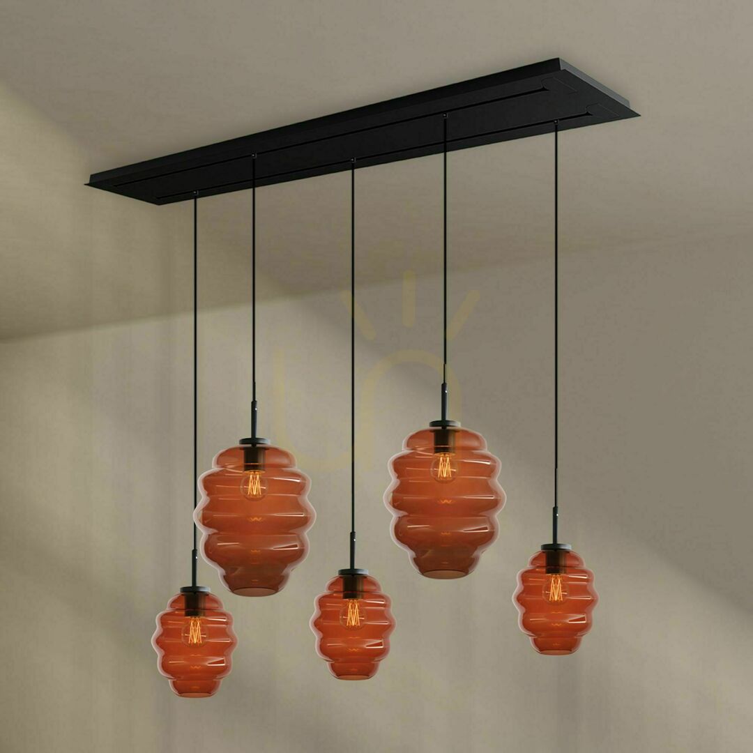 previzualizare Lustră s.luce Echos 5 brațe multicolor E27 Ø18/25 cm, minimalistă Lustră s.luce Echos 5 brațe multicolor E27 Ø18/25 cm, minimalistă